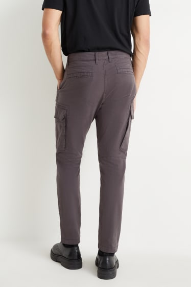 Hombre - Pantalón cargo - regular fit - gris oscuro