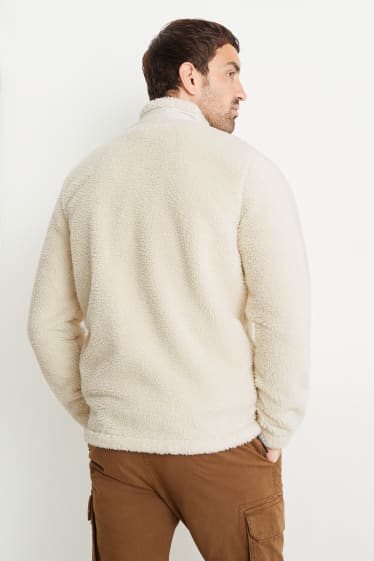 Men - Teddy fur jacket - THERMOLITE® - cremewhite