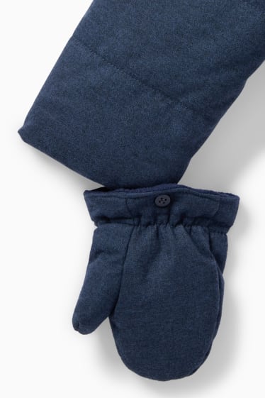 Baby Jungen - Baby-Schneeanzug mit Kapuze - dunkelblau