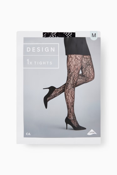Donna - Collant - LYCRA® - fantasia - nero