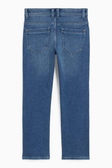 Kinderen - Straight jeans - thermojeans - jog denim - jeansblauw