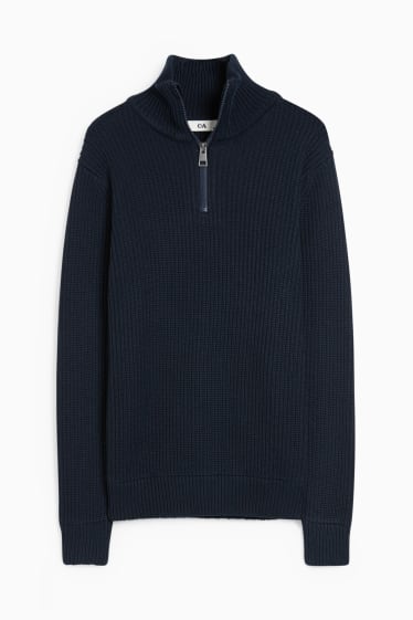 Children - Jumper - ribbed - dark blue