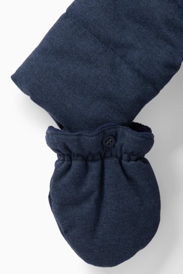 Baby Buben - Baby-Schneeanzug mit Kapuze - dunkelblau