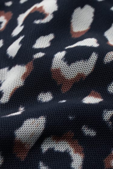 Dona - Samarreta de coll alt - estampat - blau fosc
