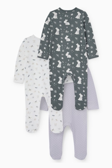 Baby Mädchen - Multipack 3er - Baby-Schlafanzug - flieder