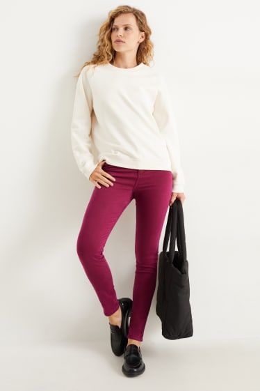 Femmes - Jegging jean - high waist - violet