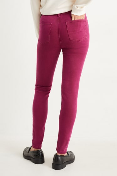 Dames - Jegging jeans - high waist - paars
