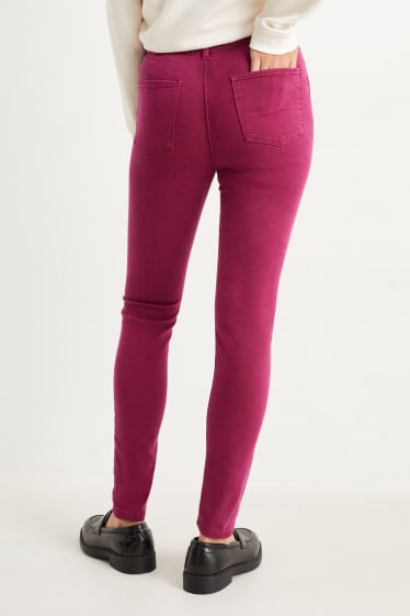 Damen - Jegging Jeans - High Waist - violett