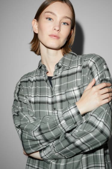 Damen - CLOCKHOUSE - Flanellbluse - kariert - grün