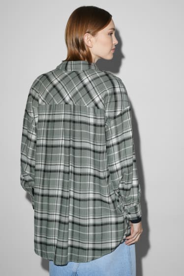 Damen - CLOCKHOUSE - Flanellbluse - kariert - grün