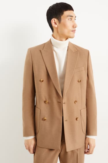 Men - Mix-and-match tailored jacket - regular fit - Flex - stretch - light brown