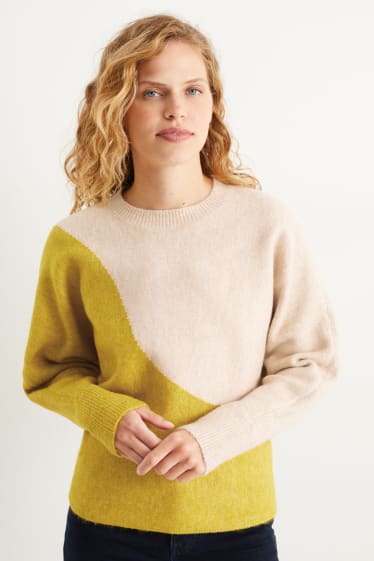 Damen - Pullover - beige