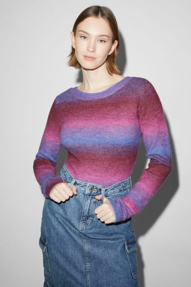 Damen - Crop Pullover - violett