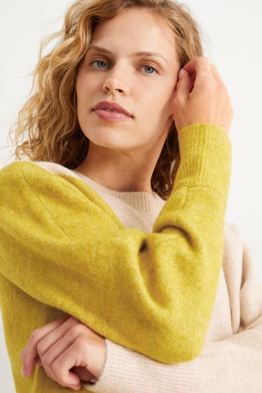 Damen - Pullover - beige