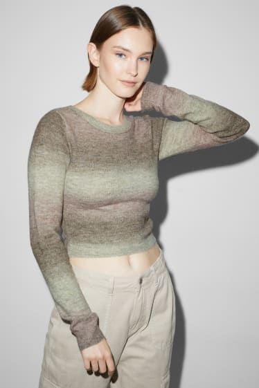 Teens & young adults - CLOCKHOUSE - cropped jumper - gray