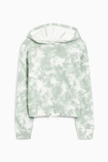 Bambine - Felpa con cappuccio - fantasia - verde chiaro