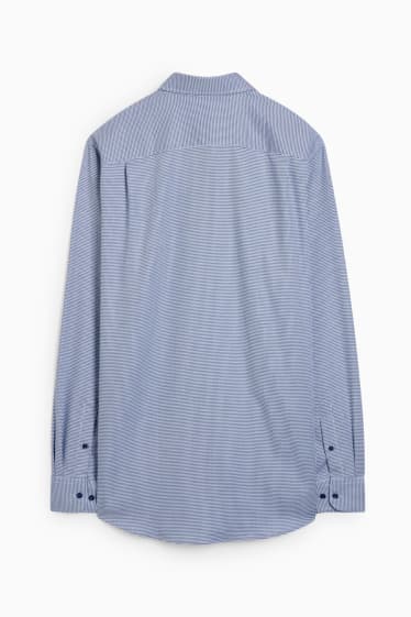 Uomo - Camicia business - regular fit - colletto alla francese - senza necessità di stiratura - blu