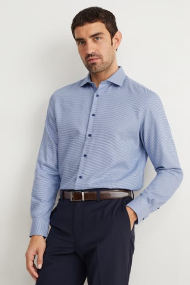 Home - Camisa formal - regular fit - cutaway - no requereix planxada - blau