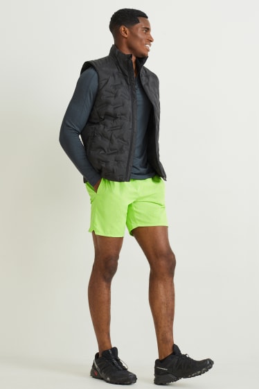 Hommes - Short de sport - vert fluo