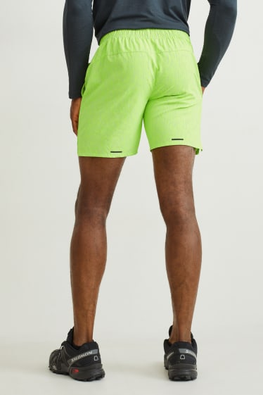 Hommes - Short de sport - vert fluo