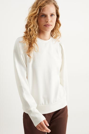 Femmes - Sweat-shirt - blanc crème