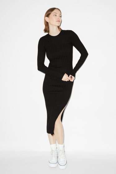 Women - CLOCKHOUSE - bodycon knitted dress - black