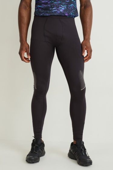 Mężczyźni - Funkcyjne legginsy - 4 Way Stretch - czarny