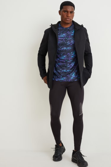 Hommes - Legging de sport - 4 Way Stretch - noir