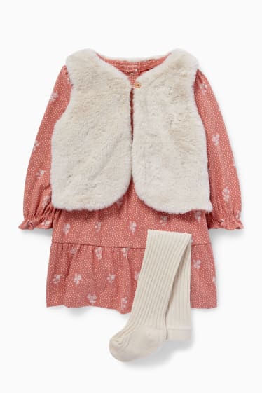 Babys - Baby-Outfit - 3 teilig - coral