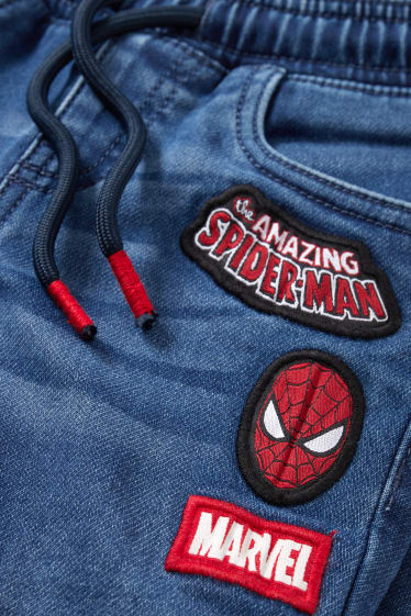 Kinderen - Spider-Man - regular jeans - thermojeans - jeansblauw