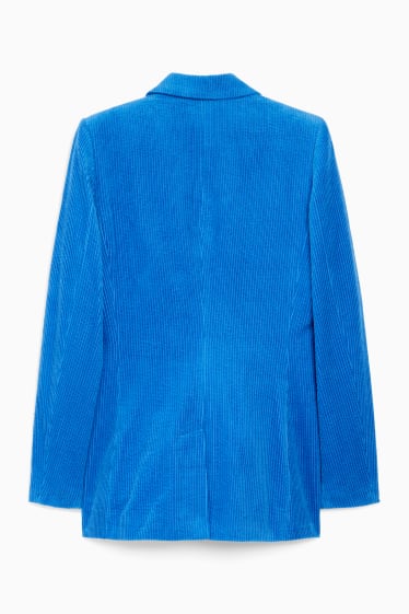 Dames - Oversized blazer van corduroy - blauw
