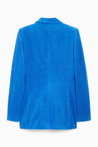 Femmes - Blazer surdimensionné en velours côtelé - bleu