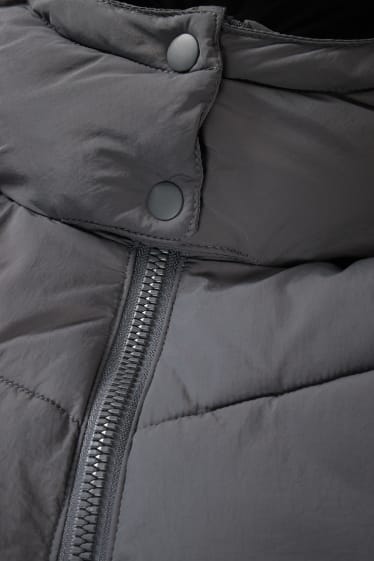 Ragazzi e giovani - CLOCKHOUSE - cappotto trapuntato con cappuccio - grigio