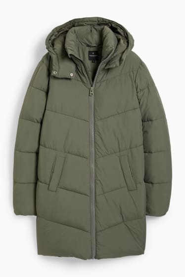 Jóvenes - CLOCKHOUSE - abrigo acolchado con capucha - verde