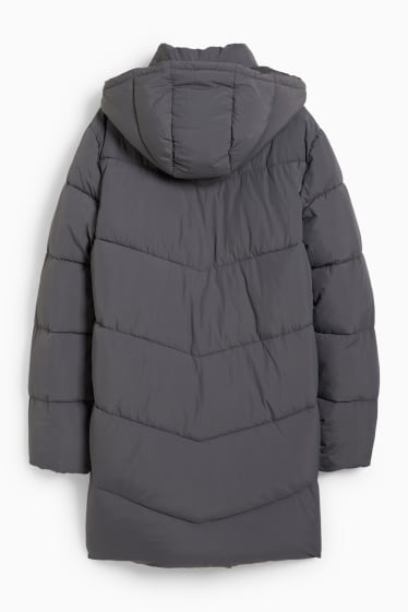 Teens & young adults - CLOCKHOUSE - quilted coat with hood - gray