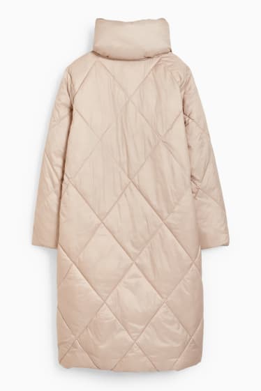 Women - Quilted coat - taupe