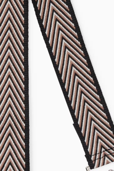 Femmes - Bandoulière - à rayures - beige