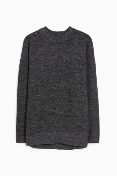 Damen - Basic-Pullover - dunkelgrau