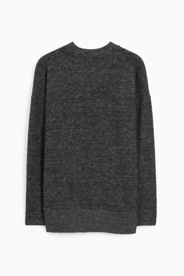 Damen - Basic-Pullover - dunkelgrau