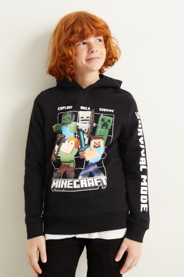 Kinder Buben - Minecraft - Hoodie - schwarz