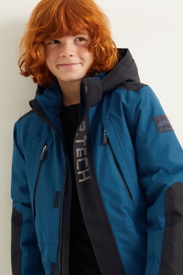 Enfants garçons - Manteau de pluie à capuche - imperméable - bleu