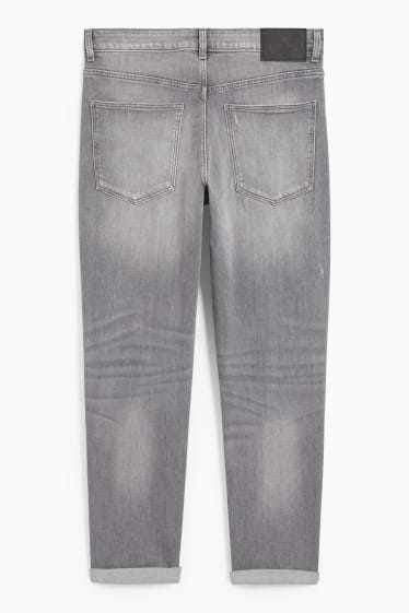 Women - Boyfriend jeans - mid-rise waist - LYCRA® - denim-light gray