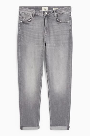 Mujer - Boyfriend jeans - mid waist - LYCRA® - vaqueros - gris claro