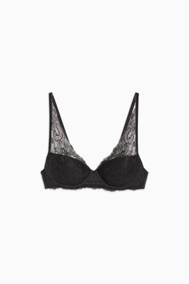 Donna - Reggiseno con ferretti - imbottito - nero