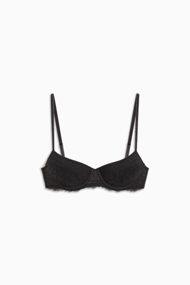 Donna - Reggiseno con ferretti - DEMI - imbottito - nero