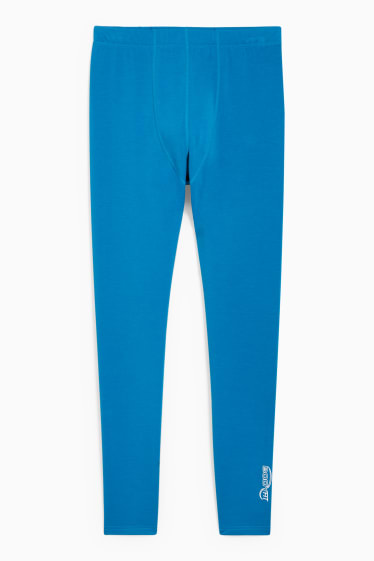 Men - Long thermal pants - blue