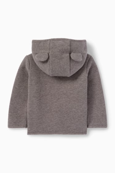Baby Boys - Baby thermal jacket with hood - light brown