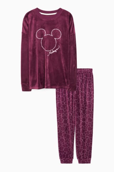 Damen - Winterpyjama - Micky Maus - lila