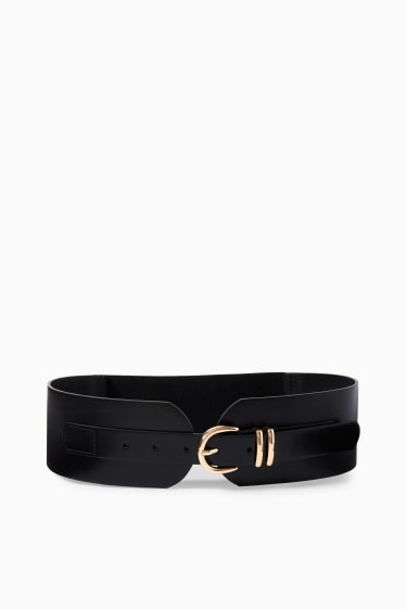 Femmes - Ceinture taille haute - synthétique - noir