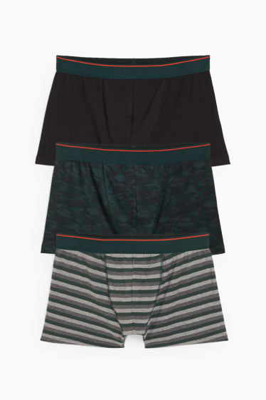 Heren - Set van 3 - trunks - donkergroen